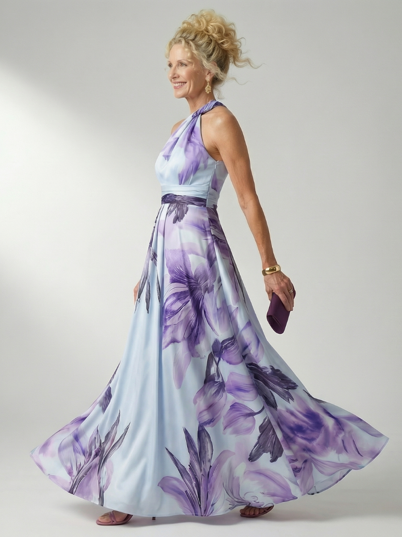 Amiel | Licht Floral Maxi Jurk