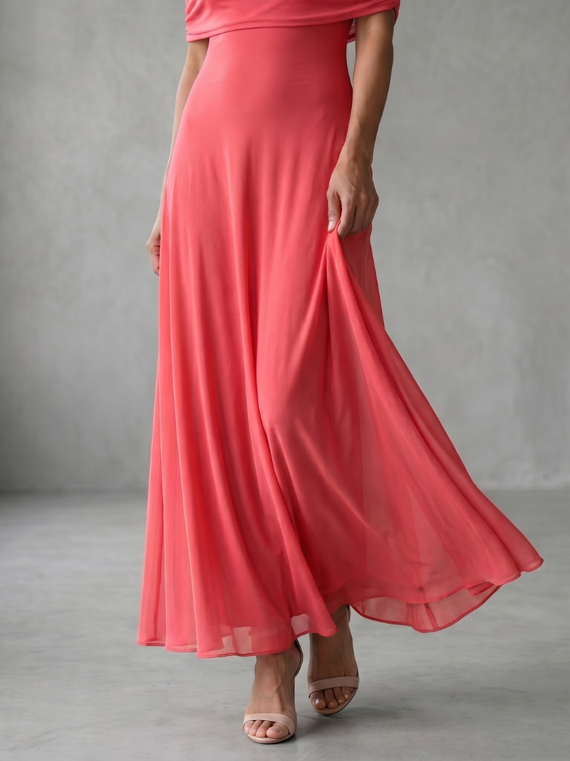 Juni | Off Shoulder Draped Midi Dress