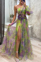 Grace | Zomer Ontsnapping Schoonheid Bloemen Plissé Maxi Jurk