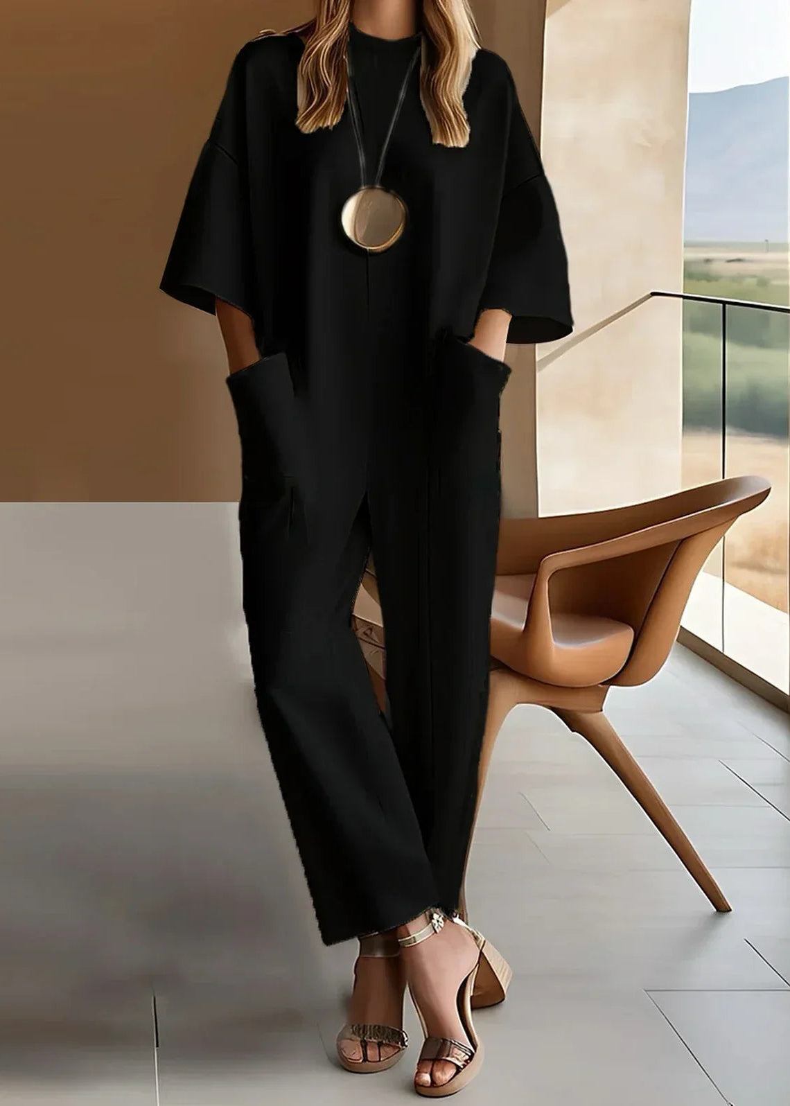 Emmy™ Elegante Korte Mouwen Jumpsuit