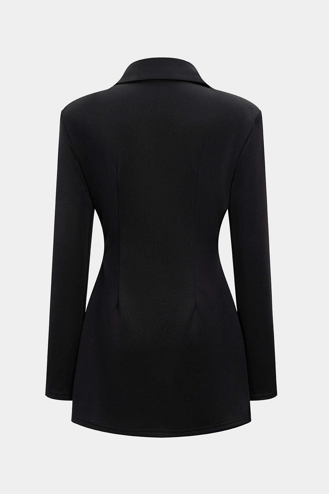 Geknipte Revers V-Hals Mini Jurk