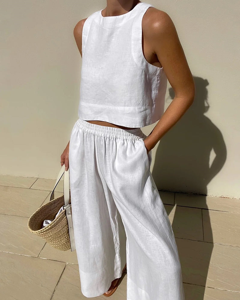 Livia – Maxi-Jurk Met Een V-Hals En Elegante Details, Van Zacht Katoen