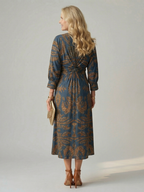 Lune | Natuurlijke Wrap Midi Jurk