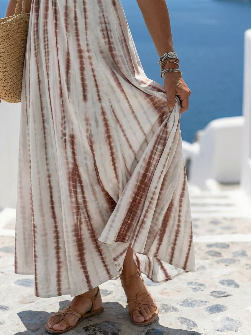 Karys | Casual Fit Zachte Verf Midi Jurk