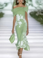 Frederique | Elegante Bloemenprint Jurk