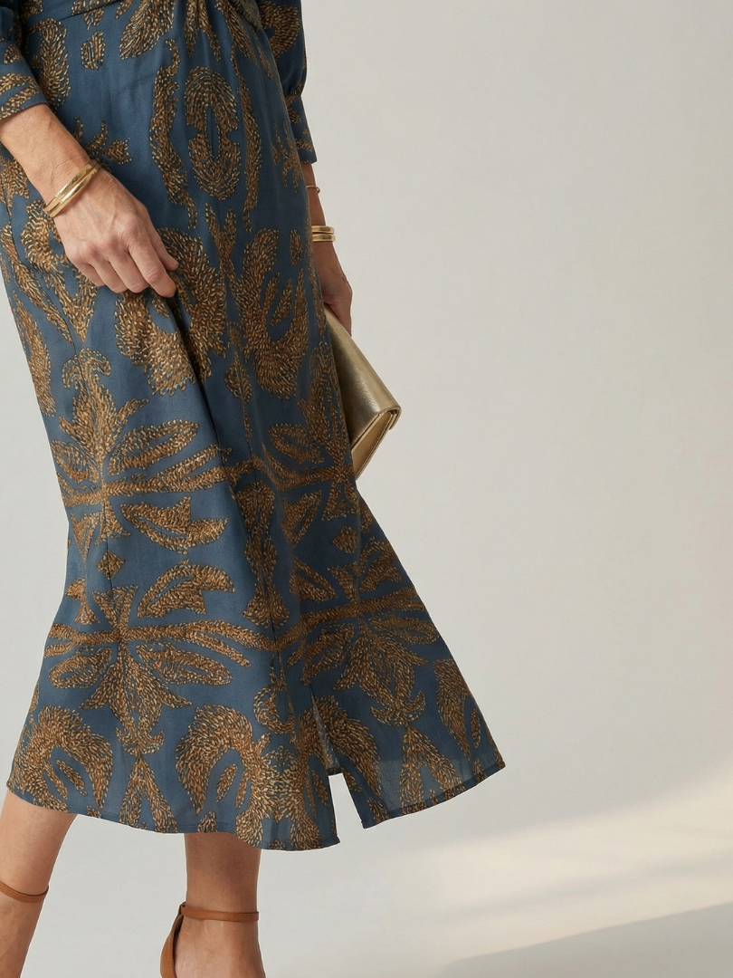 Lune | Natuurlijke Wrap Midi Jurk