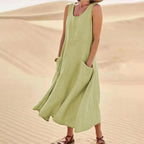 Monique - Luchtige Linnen Strandjurk