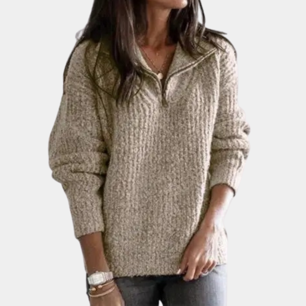 Dames Trui Halve Rits Chic Modern Comfortabel