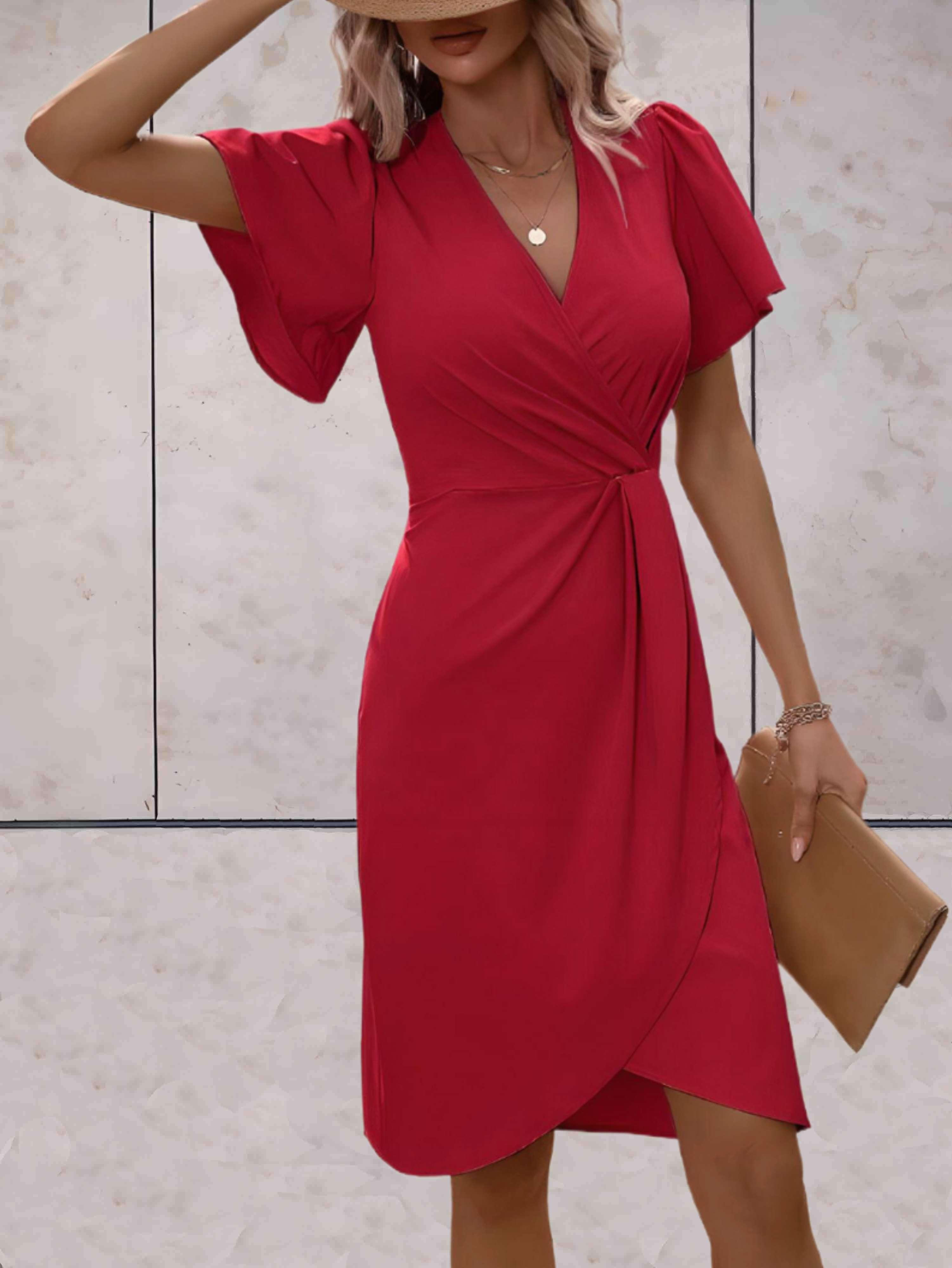 Marja - Elegante Midi Wikkeljurk