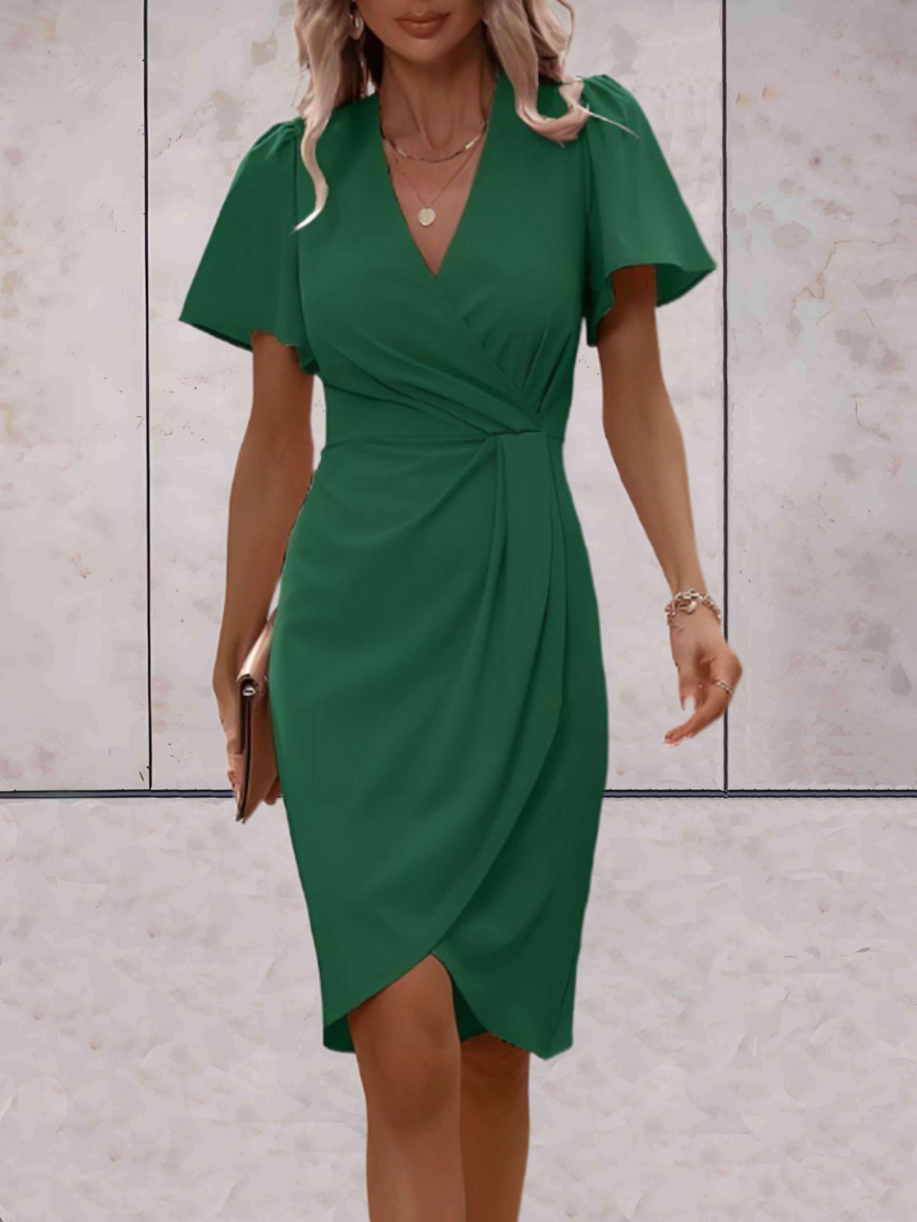 Marja - Elegante Midi Wikkeljurk