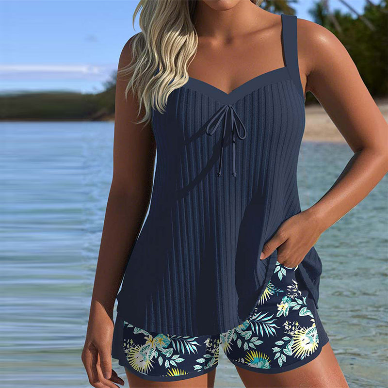 Emma | Tankini Gestreept met Tweedelig Strandbroekje