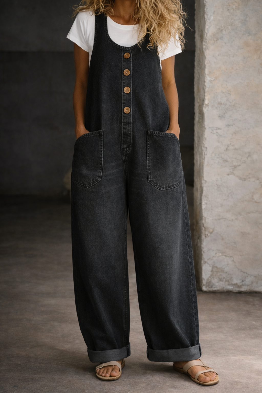 Saylor | Vintage Gewassen Katoenen Denim Overalls