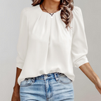 Levana - Blouse Met Pofmouwen En Trendy Look