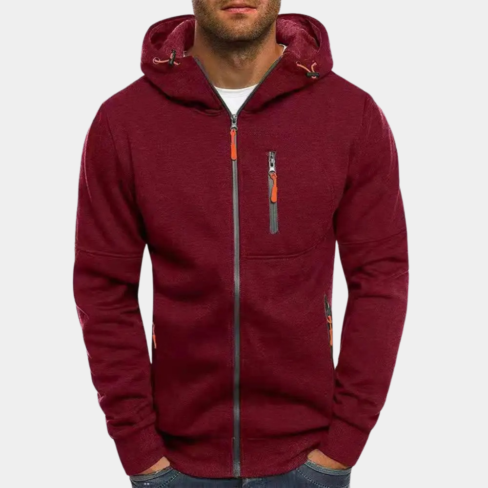 Heren Trui Met Rits Capuchon Sportief Comfortabel
