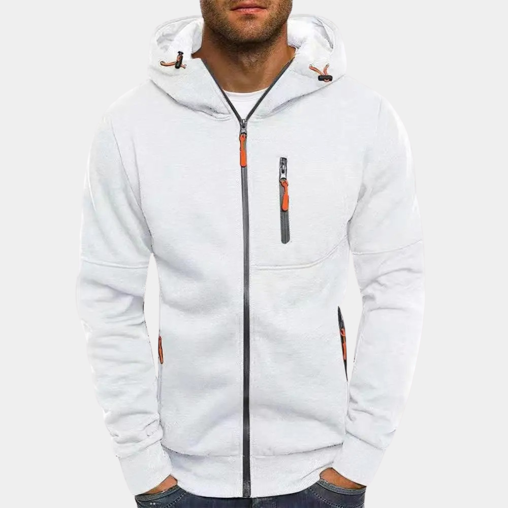 Heren Trui Met Rits Capuchon Sportief Comfortabel
