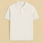 Vemiera | Elegantní polo tričko z žebrovaného úpletu