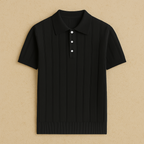 Vemiera | Elegantní polo tričko z žebrovaného úpletu
