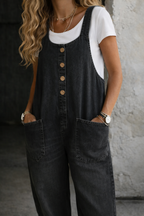 Saylor | Vintage Gewassen Katoenen Denim Overalls