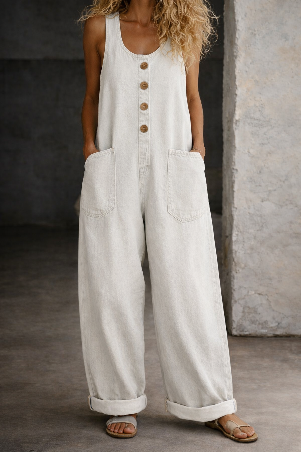 Saylor | Vintage Gewassen Katoenen Denim Overalls