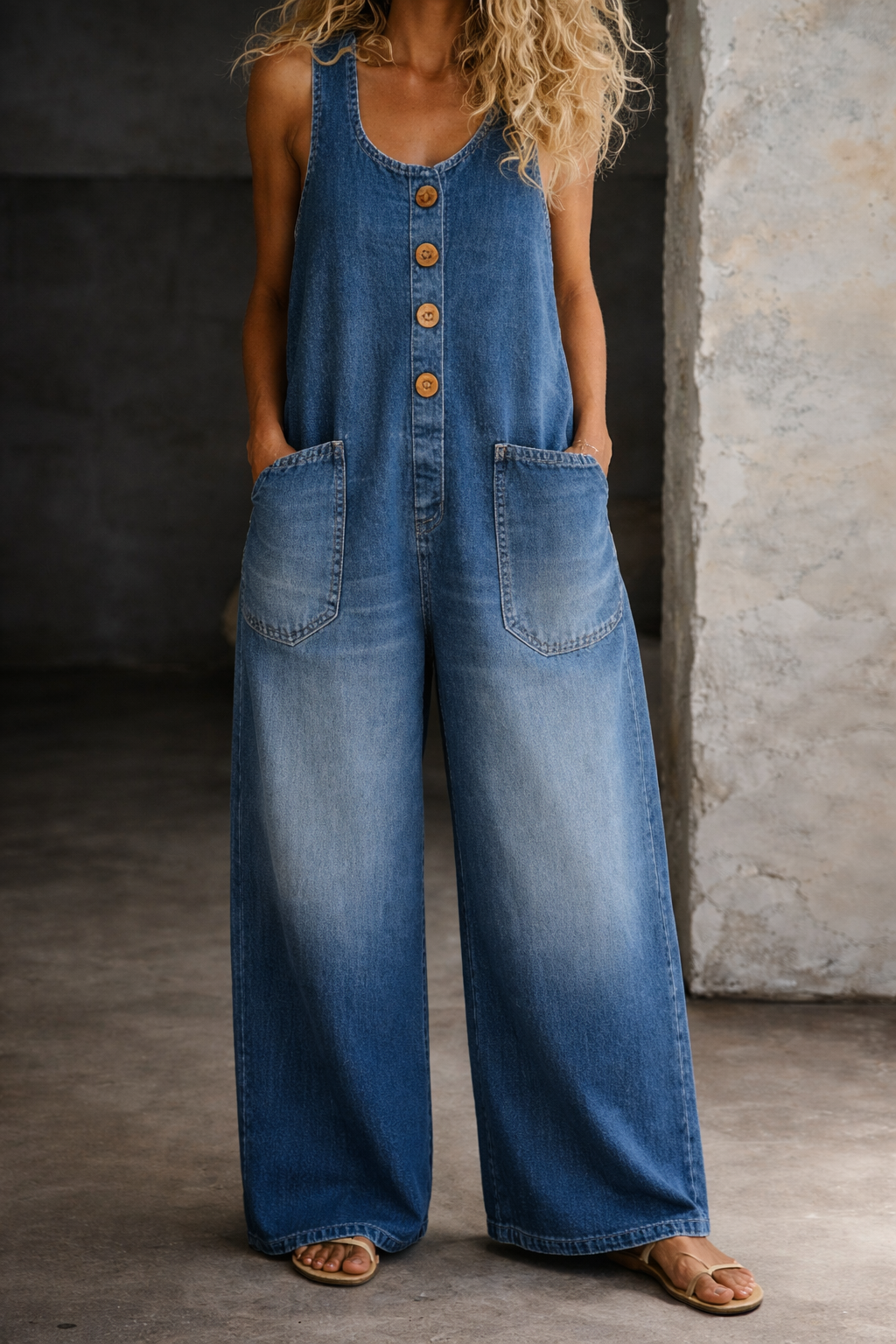Saylor | Vintage Gewassen Katoenen Denim Overalls
