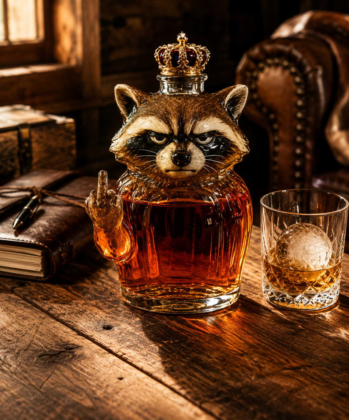 Whisky Decanter | Rebel Waschbeer Editie