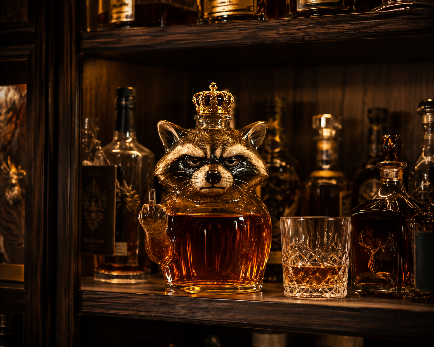 Whisky Decanter | Rebel Waschbeer Editie