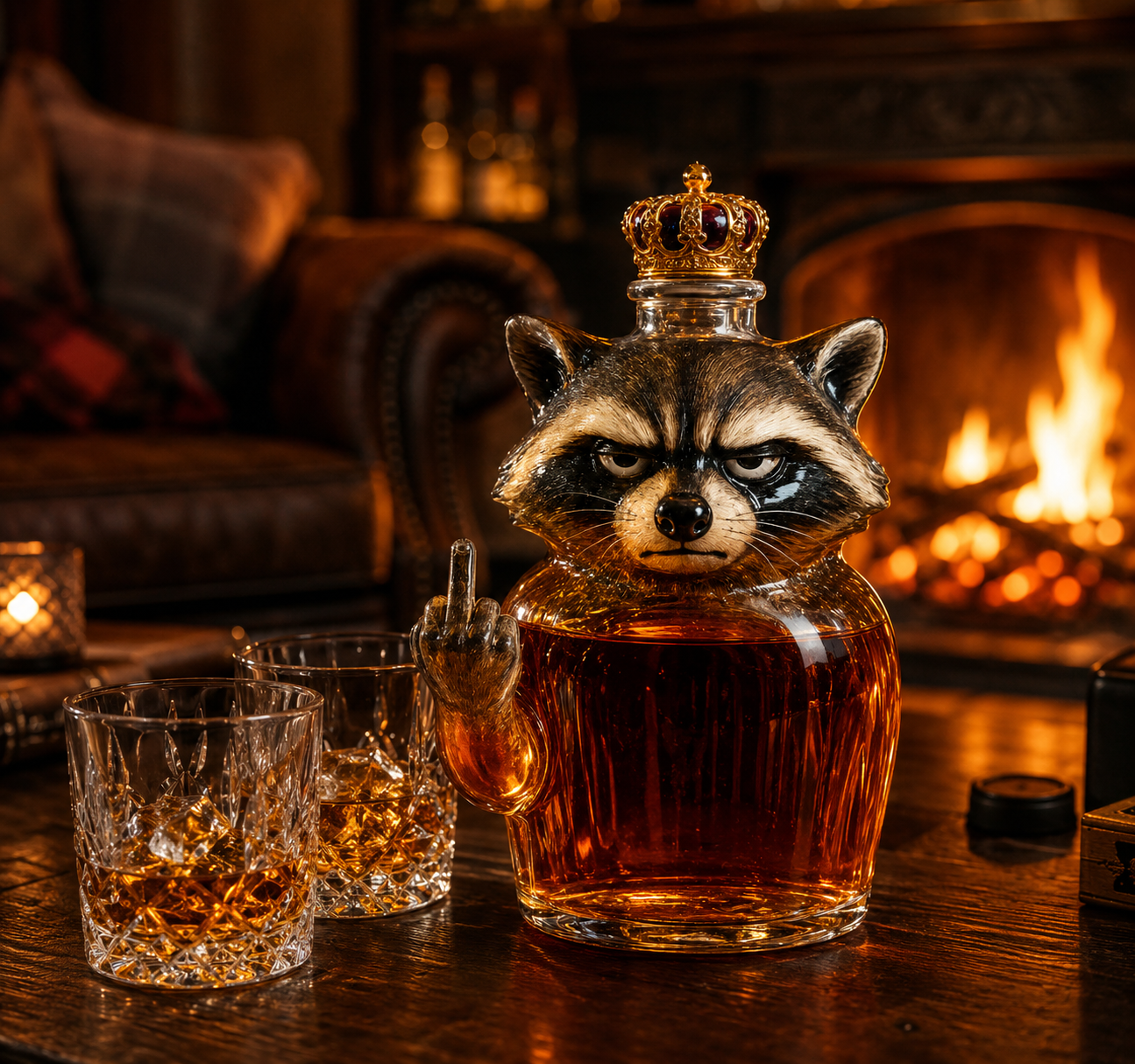 Whisky Decanter | Rebel Waschbeer Editie