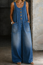 Saylor | Vintage Gewassen Katoenen Denim Overalls