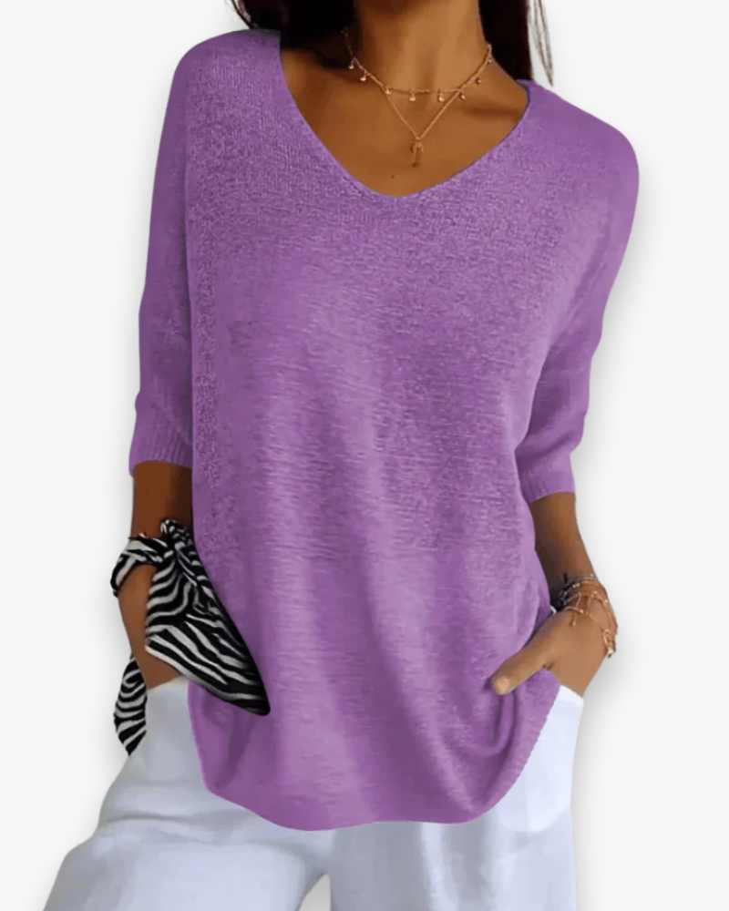 Elegante V-hals top voor dames | Casual comfort