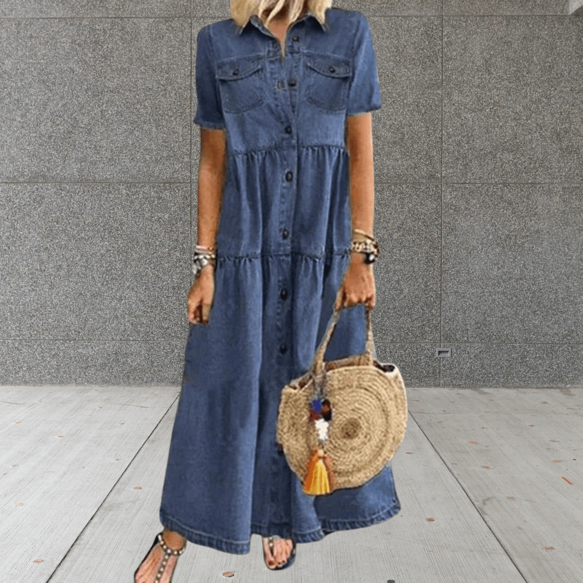 Marion - Denim Maxi Zomerjurk