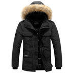 Isak - Winterjas heren met bontkraag