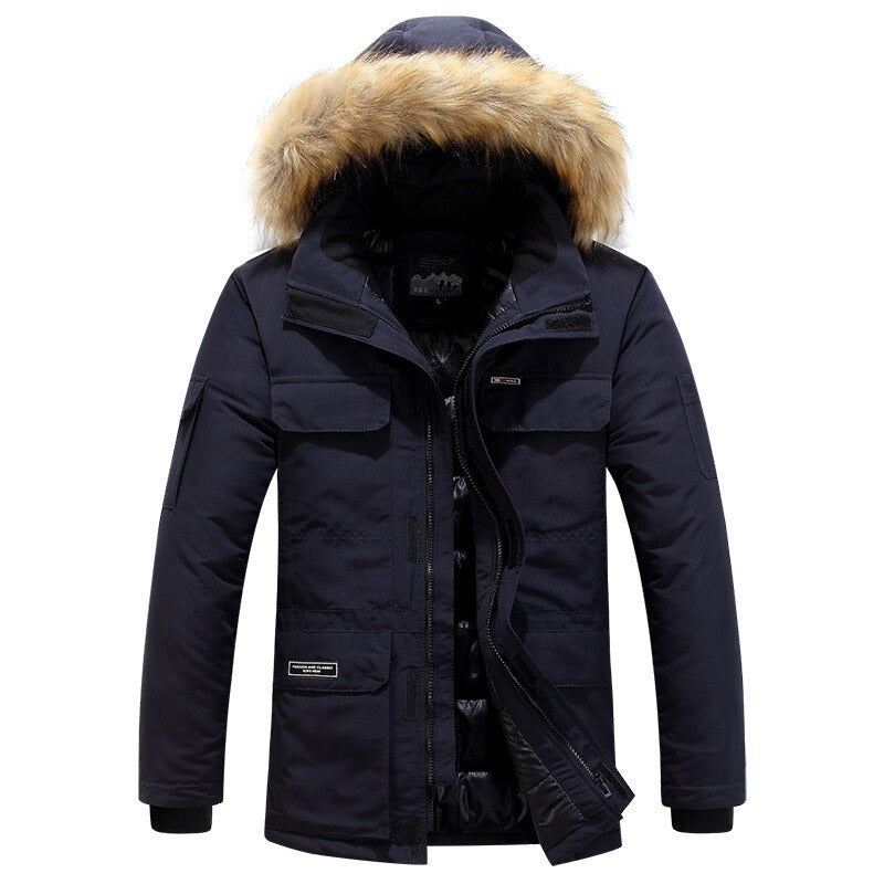 Isak - Winterjas heren met bontkraag