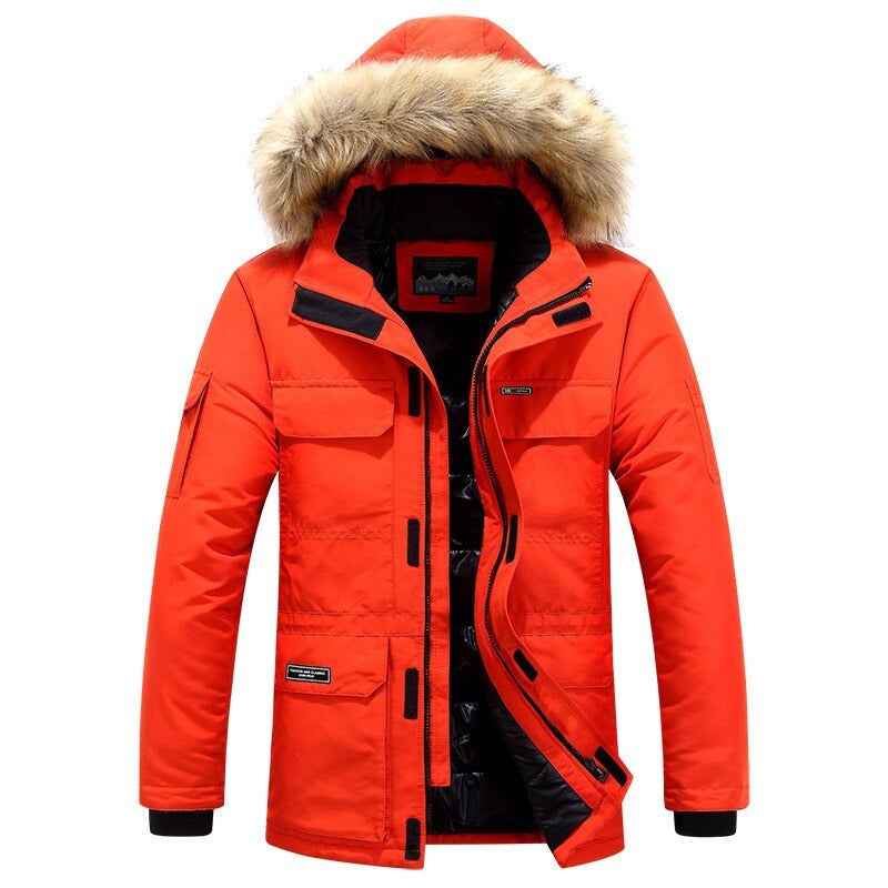 Isak - Winterjas heren met bontkraag