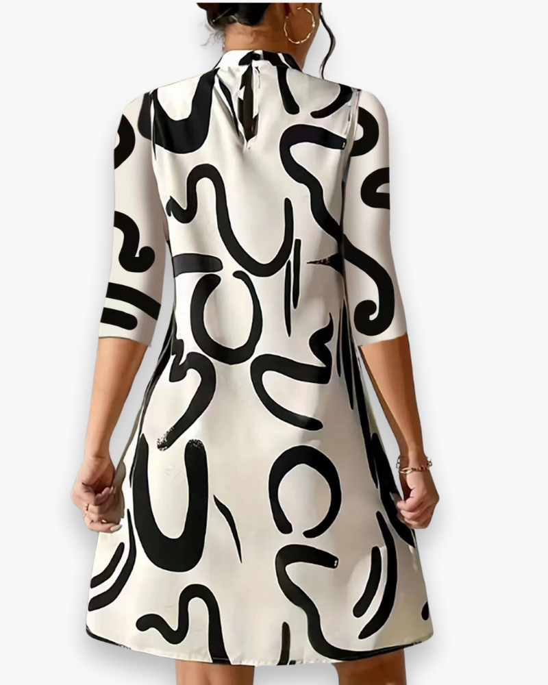 Moderne damesjurk met print | Comfortabel en flatterend