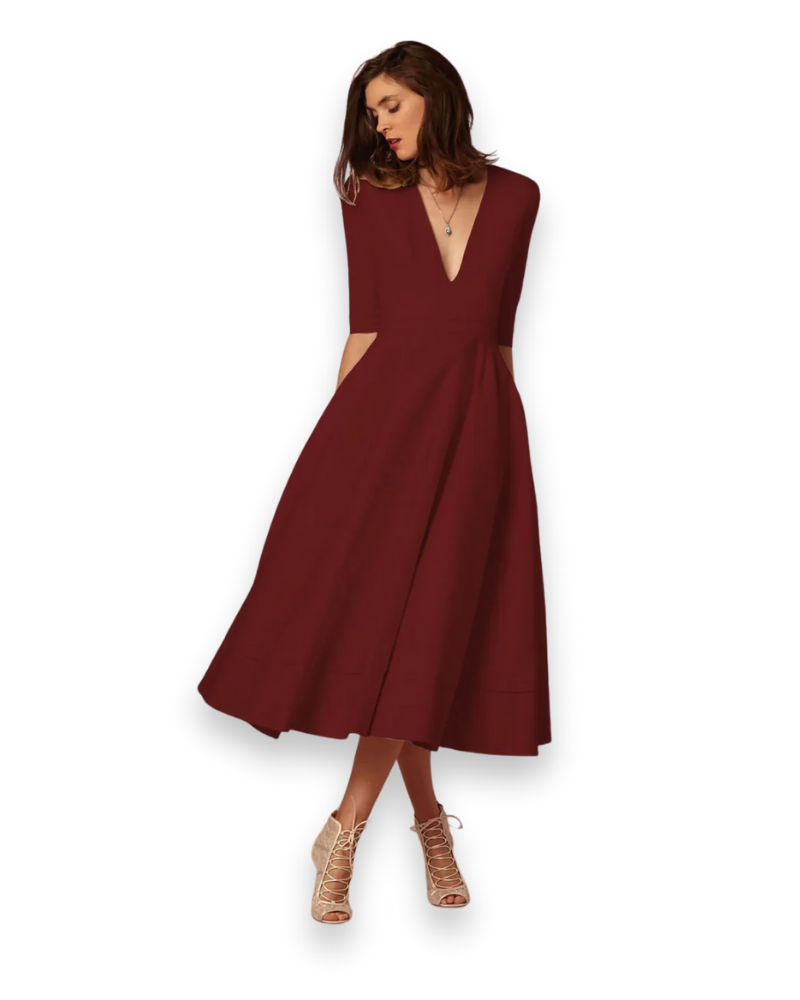 Elegante midi-jurk voor dames | Comfortabel en vrouwelijk