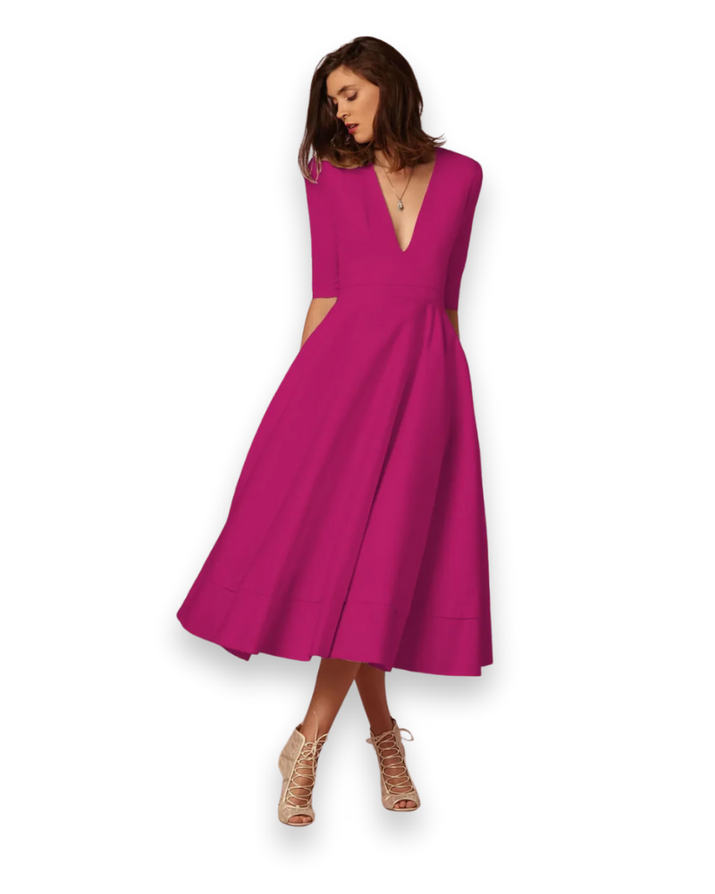 Elegante midi-jurk voor dames | Comfortabel en vrouwelijk