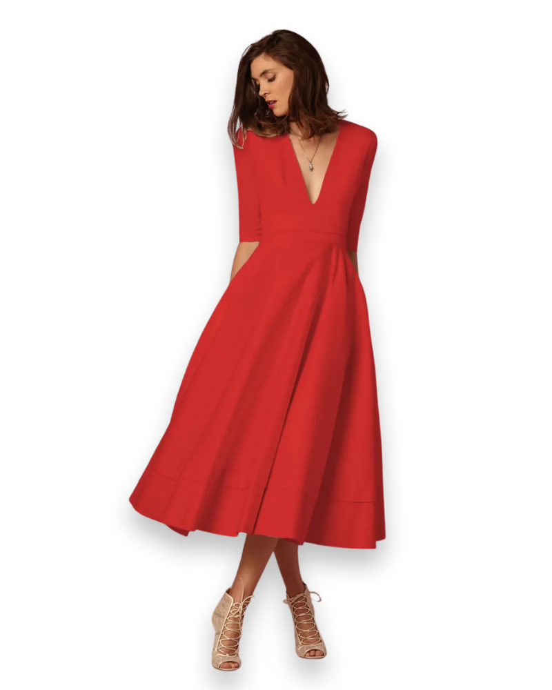 Elegante midi-jurk voor dames | Comfortabel en vrouwelijk