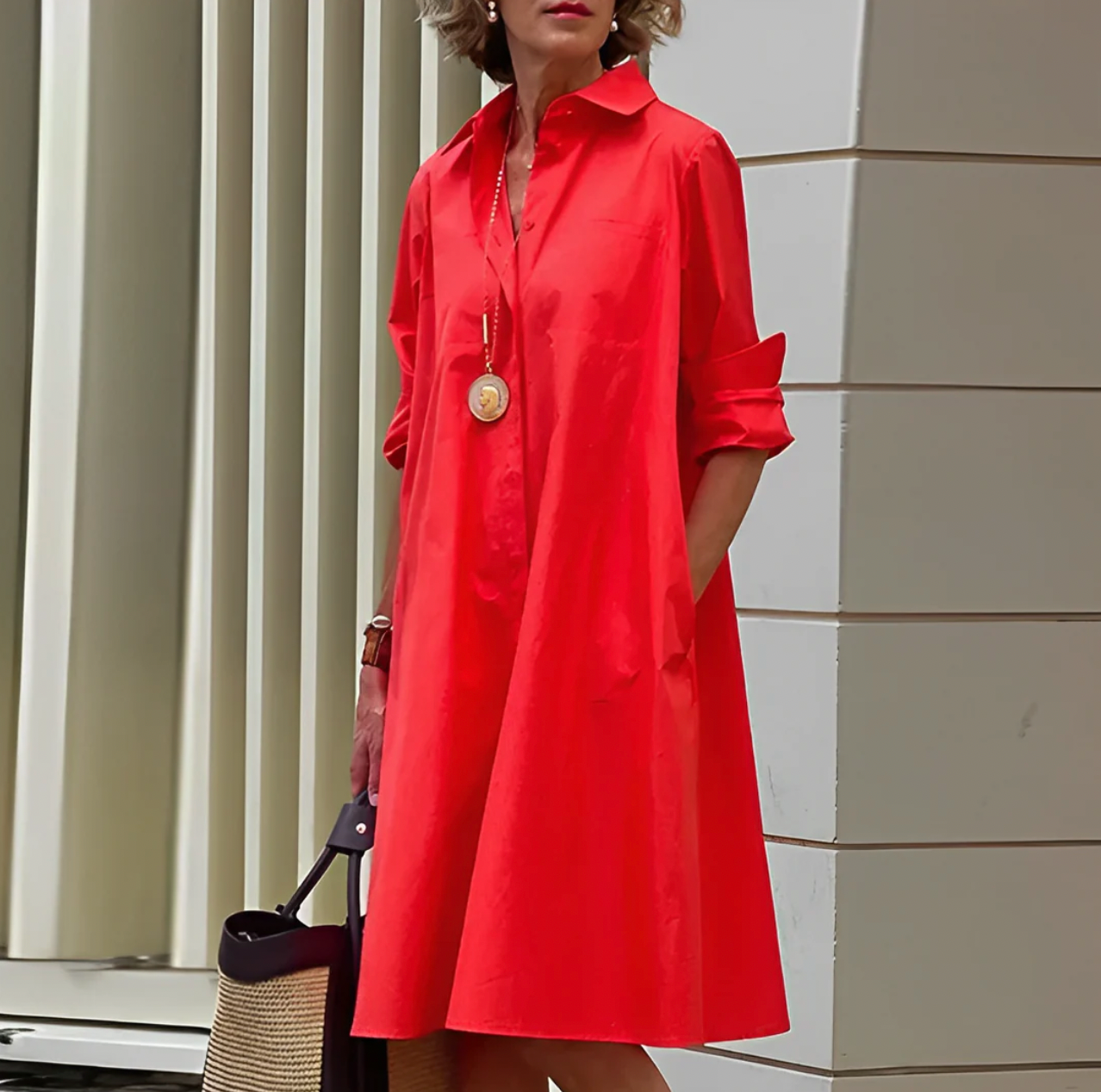 Nathalie - Elegante Overhemdjurk