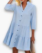 Elegante Geruite Jurk Voor Dames | Midi