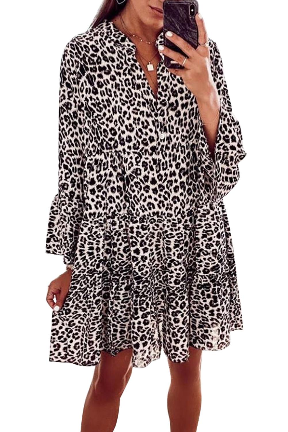 Chantal - Trendy Panterprint Jurk