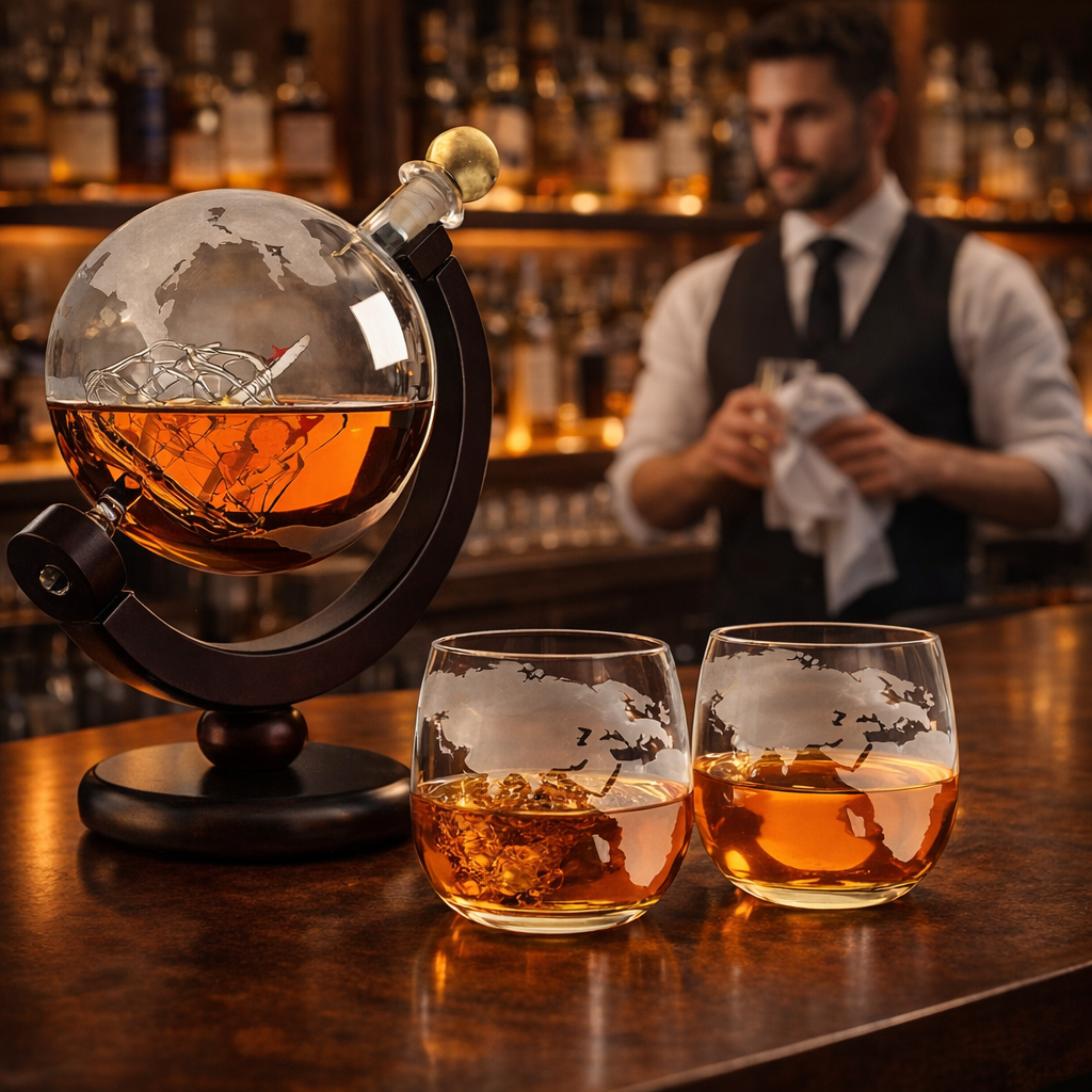 Whisky Decanter | Wereldkaart Editie