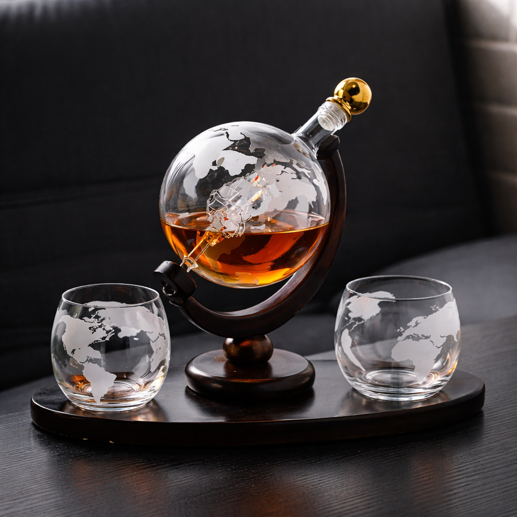 Whisky Decanter | Wereldkaart Editie