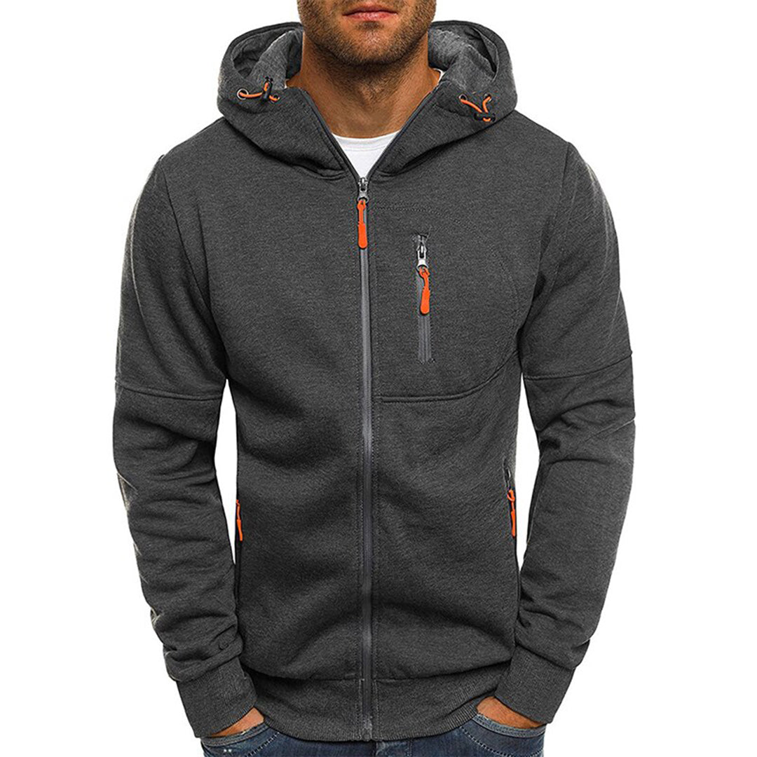 Heren Trui Met Rits Capuchon Sportief Comfortabel