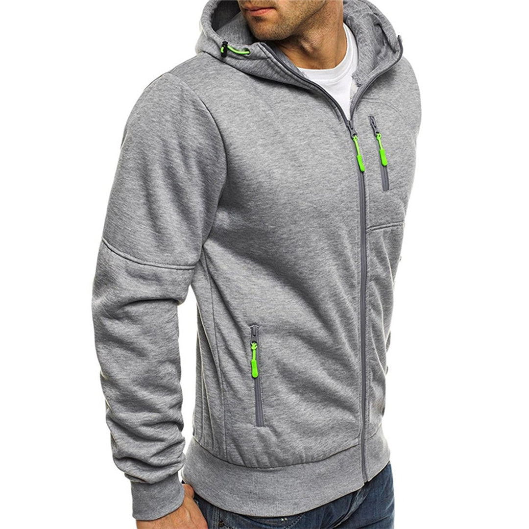 Heren Trui Met Rits Capuchon Sportief Comfortabel