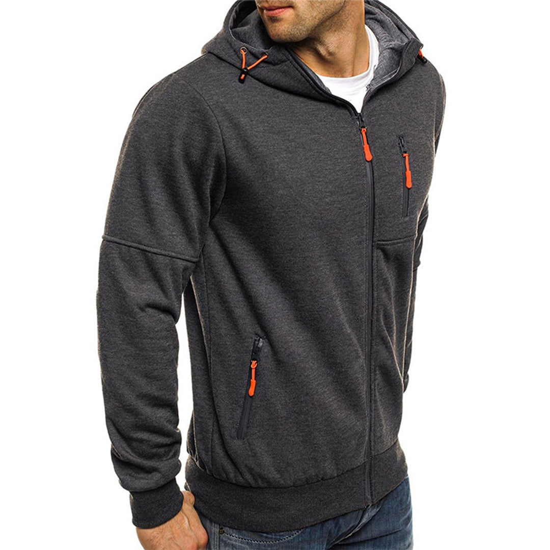 Heren Trui Met Rits Capuchon Sportief Comfortabel