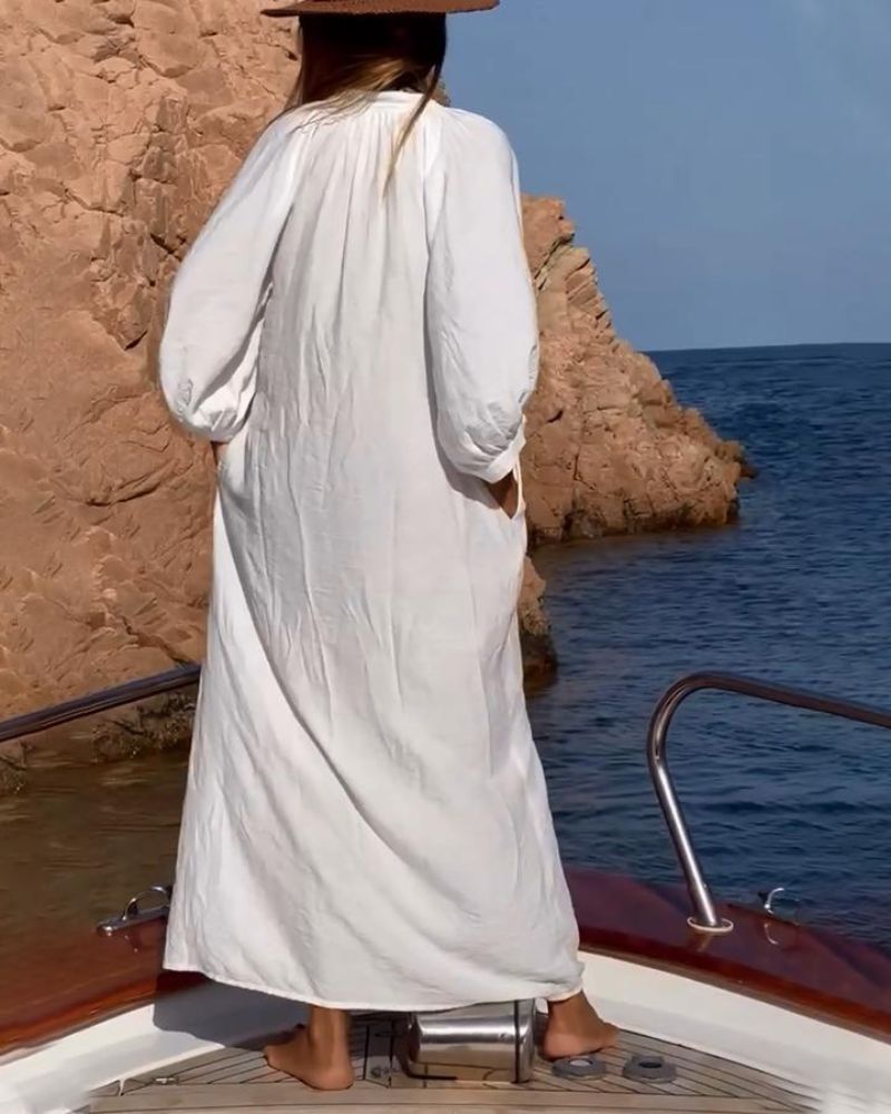 Nathalie - Luchtige Linnen Strandjurk