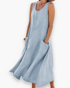 Luchtige zomerjurk voor dames | Midi Elegant