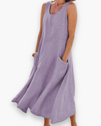 Luchtige zomerjurk voor dames | Midi Elegant