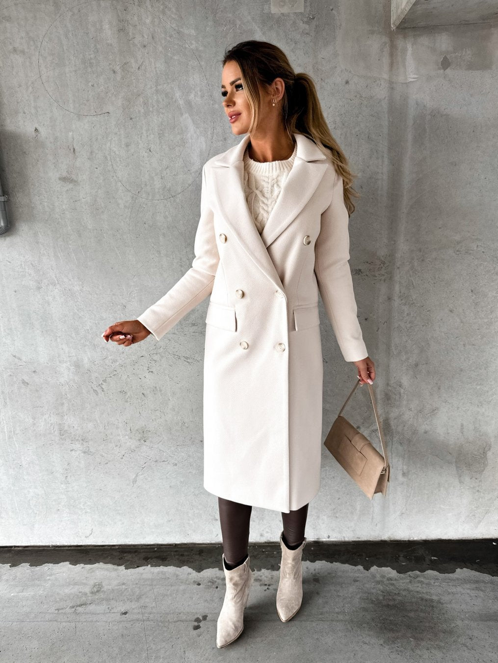 Martina - Lange jas dames elegant