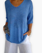 Nura | Luchtige Dames Top met V-hals - Comfortabel en Casual